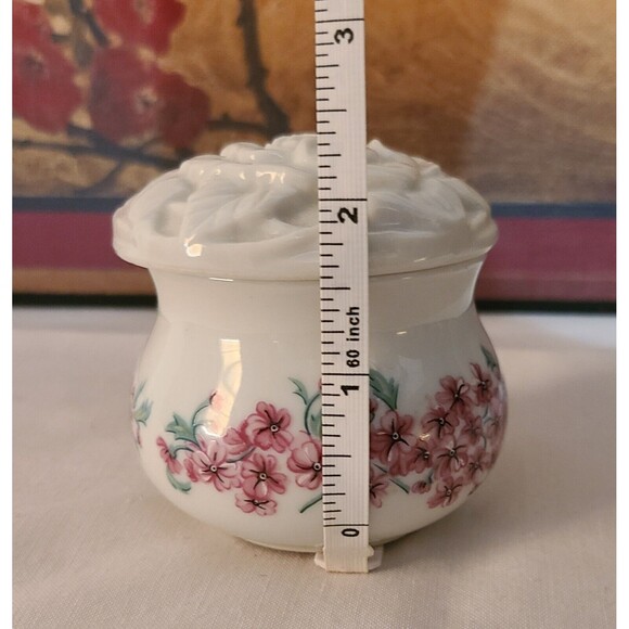 1981 Southern Heirlooms Trinket Box Vintage Porcelain Elizabeth Arden Floral - Picture 8 of 8